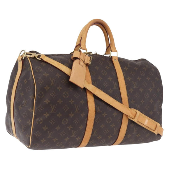 LOUIS VUITTON Monogram Keepall Bandouliere 50 Boston Bag M41416 LV Auth 209457V