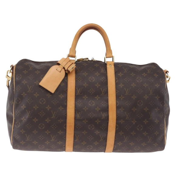 LOUIS VUITTON Monogram Keepall Bandouliere 50 Boston Bag M41416 LV Auth 209457V