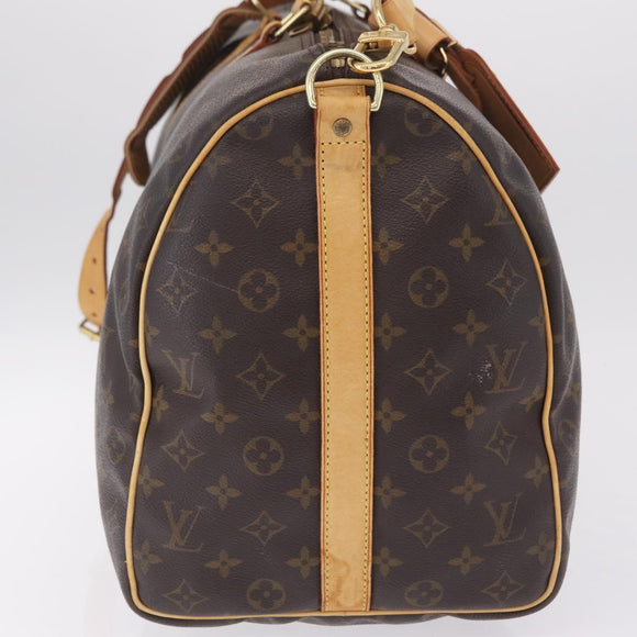 LOUIS VUITTON Monogram Keepall Bandouliere 50 Boston Bag M41416 LV Auth 209457V
