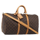 LOUIS VUITTON Monogram Keepall Bandouliere 50 Boston Bag M41416 LV Auth 209460V-1