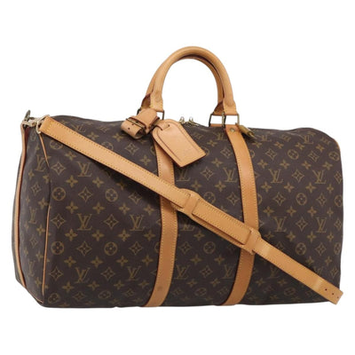 LOUIS VUITTON Monogram Keepall Bandouliere 50 Boston Bag M41416 LV Auth 209460V