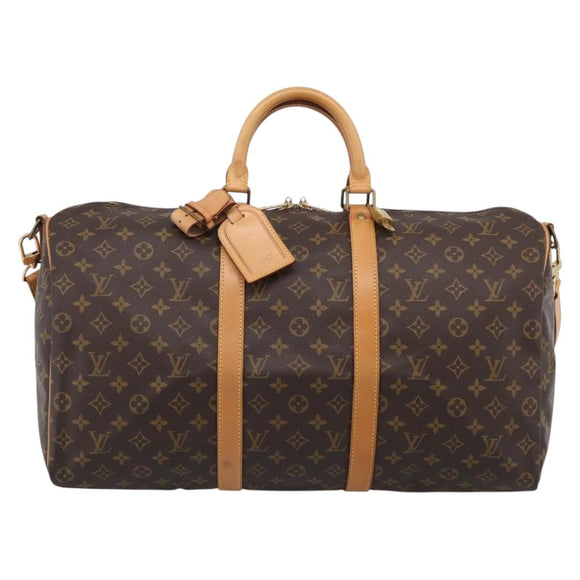LOUIS VUITTON Monogram Keepall Bandouliere 50 Boston Bag M41416 LV Auth 209460V