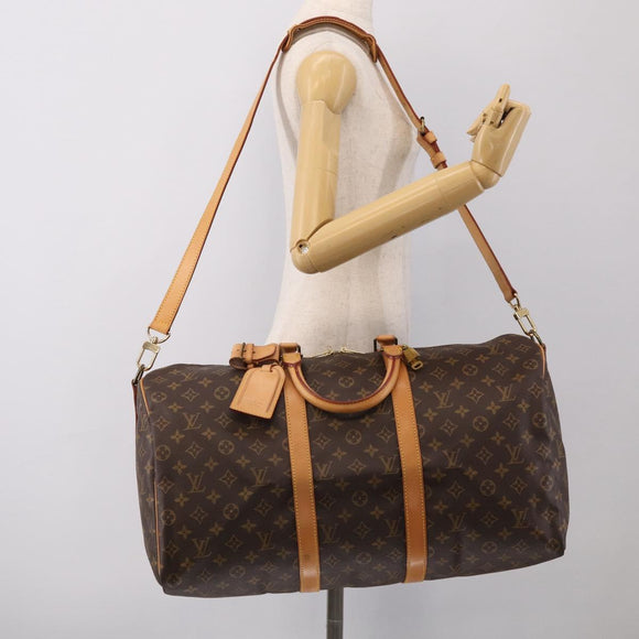 LOUIS VUITTON Monogram Keepall Bandouliere 50 Boston Bag M41416 LV Auth 209460V
