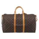 LOUIS VUITTON Monogram Keepall Bandouliere 50 Boston Bag M41416 LV Auth 209460V-2