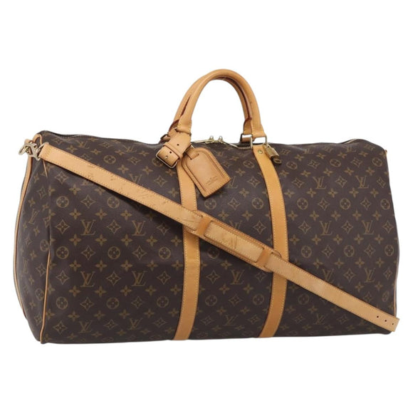 LOUIS VUITTON Monogram Keepall Bandouliere 60 Boston Bag M41412 LV Auth 209463V