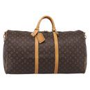 LOUIS VUITTON Monogram Keepall Bandouliere 60 Boston Bag M41412 LV Auth 209463V-2