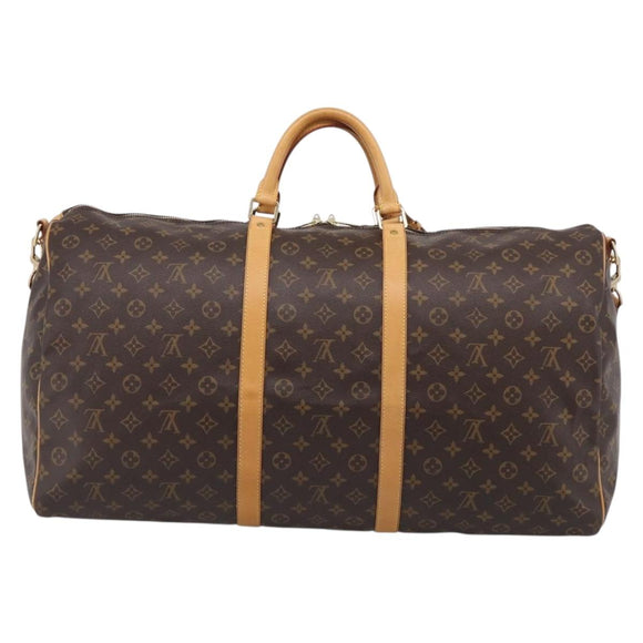 LOUIS VUITTON Monogram Keepall Bandouliere 60 Boston Bag M41412 LV Auth 209463V
