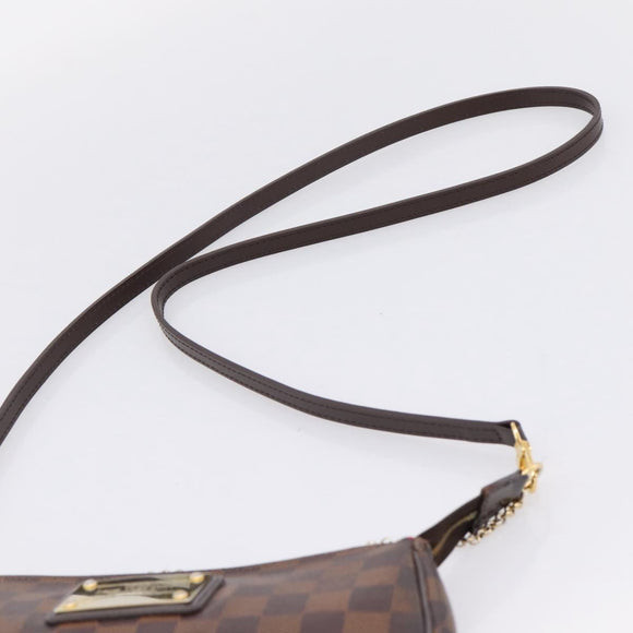 LOUIS VUITTON Damier Ebene Eva Shoulder Bag N55213 LV Auth 209468