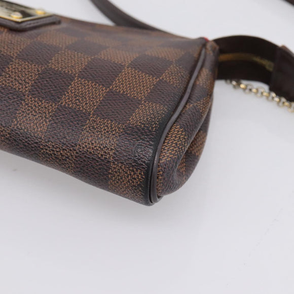 LOUIS VUITTON Damier Ebene Eva Shoulder Bag N55213 LV Auth 209468