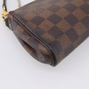 LOUIS VUITTON Damier Ebene Eva Shoulder Bag N55213 LV Auth 209468-13