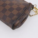LOUIS VUITTON Damier Ebene Eva Shoulder Bag N55213 LV Auth 209468-14