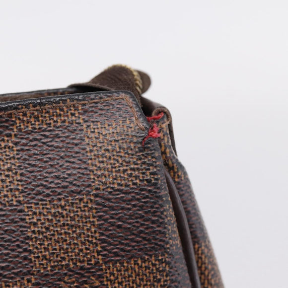 LOUIS VUITTON Damier Ebene Eva Shoulder Bag N55213 LV Auth 209468