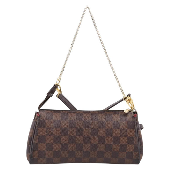 LOUIS VUITTON Damier Ebene Eva Shoulder Bag N55213 LV Auth 209468