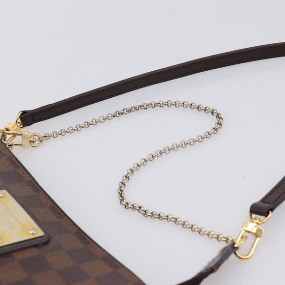 LOUIS VUITTON Damier Ebene Eva Shoulder Bag N55213 LV Auth 209468