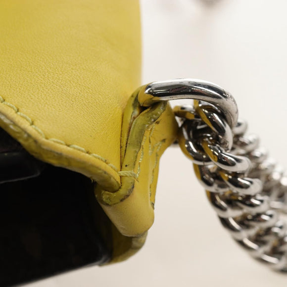 LOUIS VUITTON Monogram Chain Pochette Mask PM Bag Yellow M50127 LV Auth 209469V