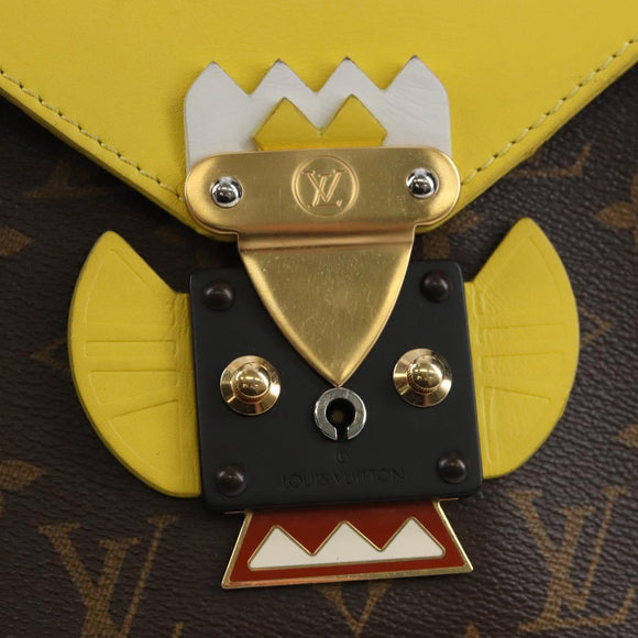 LOUIS VUITTON Monogram Chain Pochette Mask PM Bag Yellow M50127 LV Auth 209469V