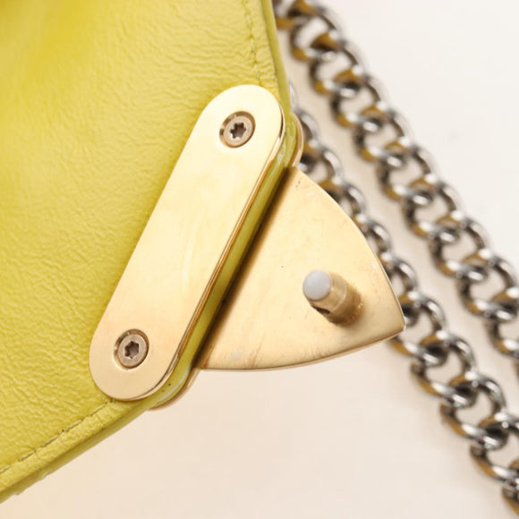 LOUIS VUITTON Monogram Chain Pochette Mask PM Bag Yellow M50127 LV Auth 209469V