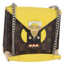 LOUIS VUITTON Monogram Chain Pochette Mask PM Bag Yellow M50127 LV Auth 209469V-1