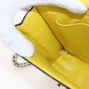 LOUIS VUITTON Monogram Chain Pochette Mask PM Bag Yellow M50127 LV Auth 209469V-23