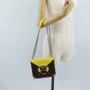 LOUIS VUITTON Monogram Chain Pochette Mask PM Bag Yellow M50127 LV Auth 209469V-26