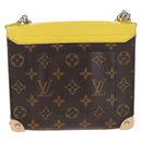 LOUIS VUITTON Monogram Chain Pochette Mask PM Bag Yellow M50127 LV Auth 209469V-3