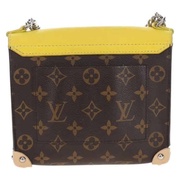 LOUIS VUITTON Monogram Chain Pochette Mask PM Bag Yellow M50127 LV Auth 209469V