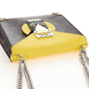LOUIS VUITTON Monogram Chain Pochette Mask PM Bag Yellow M50127 LV Auth 209469V-6