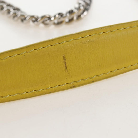 LOUIS VUITTON Monogram Chain Pochette Mask PM Bag Yellow M50127 LV Auth 209469V