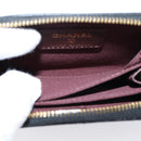 CHANEL Matelasse Card Case Lamb Skin Black Gold CC Auth 209470SAM-19