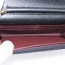 CHANEL Matelasse ChainShoulder Wallet Caviar Skin Black Gold CC Auth 209471SAM-18