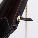 CHANEL Matelasse ChainShoulder Wallet Caviar Skin Black Gold CC Auth 209471SAM-22