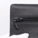 CHANEL Matelasse ChainShoulder Wallet Caviar Skin Black Gold CC Auth 209471SAM-25