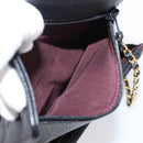 CHANEL Matelasse ChainShoulder Wallet Caviar Skin Black Gold CC Auth 209471SAM-26
