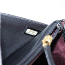 CHANEL Matelasse ChainShoulder Wallet Caviar Skin Black Gold CC Auth 209471SAM-28