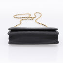 CHANEL Matelasse ChainShoulder Wallet Caviar Skin Black Gold CC Auth 209471SAM-9