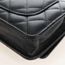 CHANEL Matelasse Chain Shoulder Wallet Caviar Skin Black Gold CC Auth 209472SAM-13