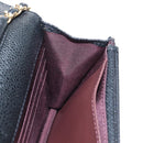 CHANEL Matelasse Chain Shoulder Wallet Caviar Skin Black Gold CC Auth 209472SAM-21