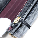 CHANEL Matelasse Chain Shoulder Wallet Caviar Skin Black Gold CC Auth 209472SAM-23