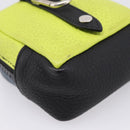 LOUIS VUITTON Square Pouch Color Blocks Charm Leather Gray M00739 Auth 209473M-13
