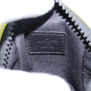 LOUIS VUITTON Square Pouch Color Blocks Charm Leather Gray M00739 Auth 209473M-16