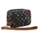 LOUIS VUITTON Monogram Multicolor Trousse Wapity Pouch Black M58034 Auth 209474-1