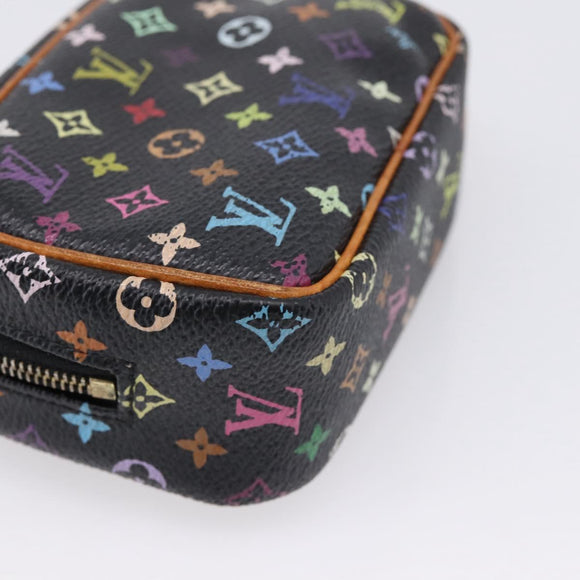 LOUIS VUITTON Monogram Multicolor Trousse Wapity Pouch Black M58034 Auth 209474