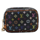 LOUIS VUITTON Monogram Multicolor Trousse Wapity Pouch Black M58034 Auth 209474-2
