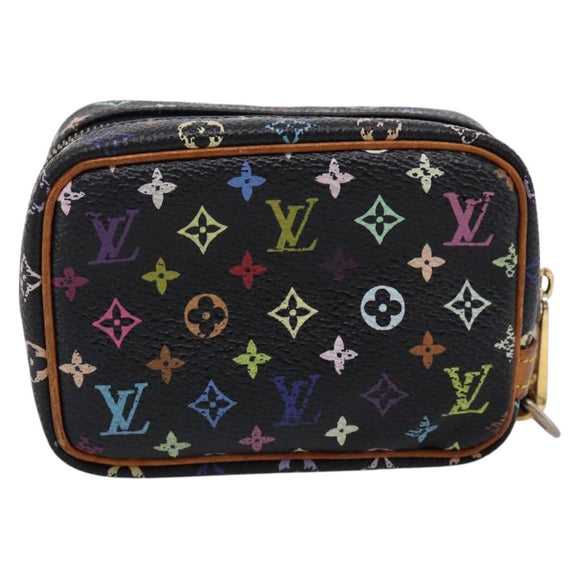 LOUIS VUITTON Monogram Multicolor Trousse Wapity Pouch Black M58034 Auth 209474