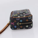 LOUIS VUITTON Monogram Multicolor Trousse Wapity Pouch Black M58034 Auth 209474-5