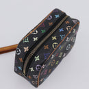 LOUIS VUITTON Monogram Multicolor Trousse Wapity Pouch Black M58034 Auth 209474-6