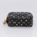 LOUIS VUITTON Monogram Multicolor Trousse Wapity Pouch Black M58034 Auth 209474-9