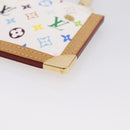 LOUIS VUITTON Monogram Multicolor Pochette Cles Purse White M92655 Auth 209476M-10
