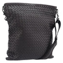 Bottega Veneta INTRECCIATO Shoulder Bag Leather Brown Auth 209481V-1