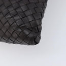 Bottega Veneta INTRECCIATO Shoulder Bag Leather Brown Auth 209481V-13